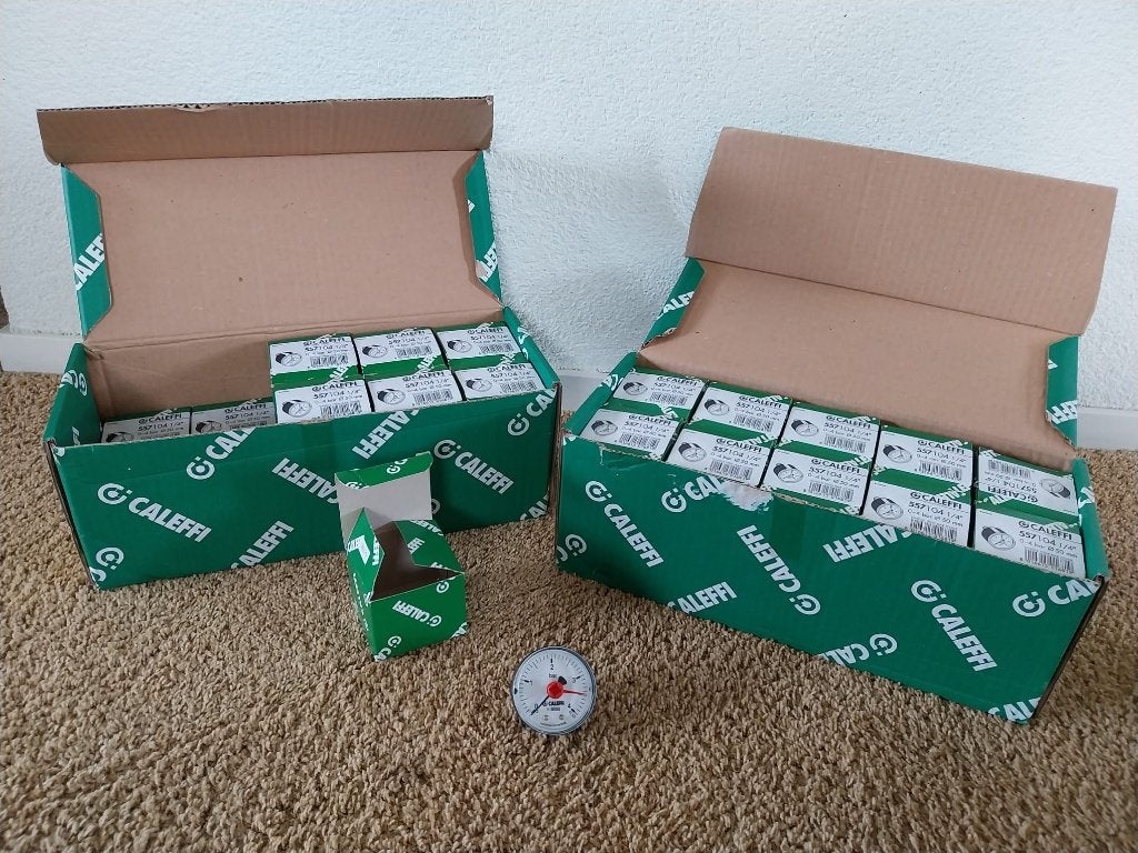 Caleffi Manometers NIEUW!!!, Doe-het-zelf en Verbouw, Meetapparatuur, Nieuw, Druk, Ophalen