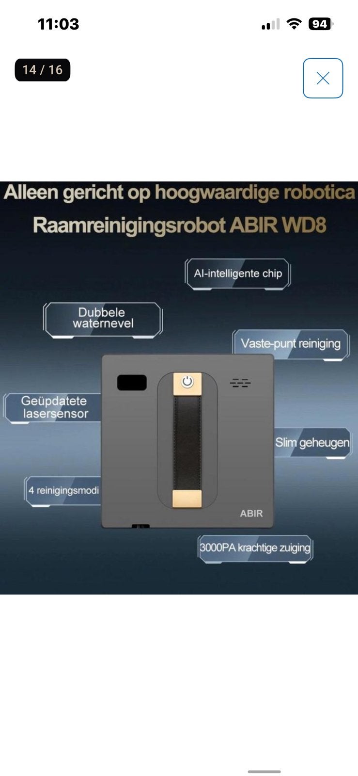 Tk nieuwe wd8 robot raamreiniger ongebruikt in de doos !!, Ophalen of Verzenden, Overige typen