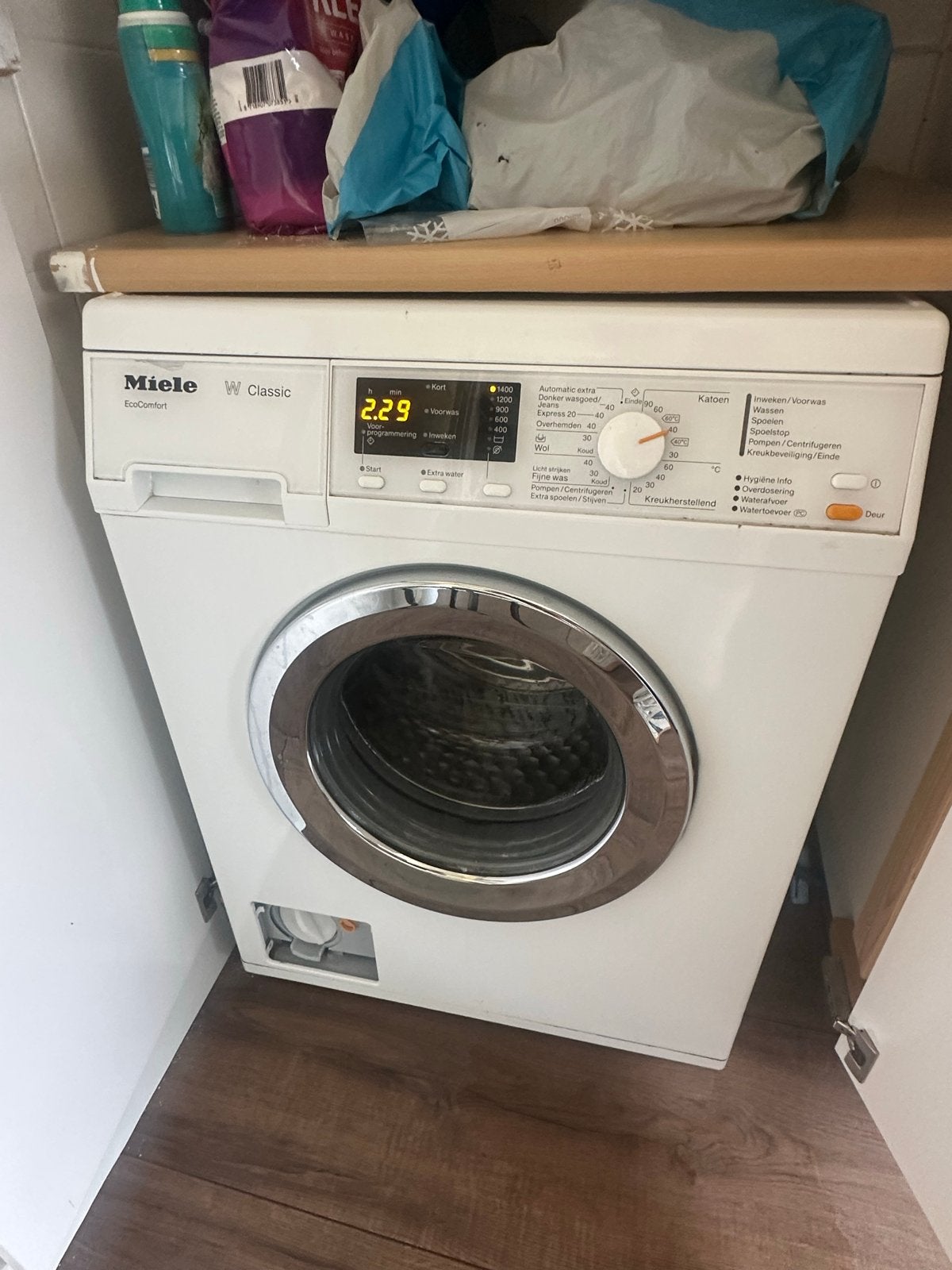 Miele W Classic EcoComfort Wasmachine, Ophalen, Gebruikt, Voorlader, 85 tot 90 cm