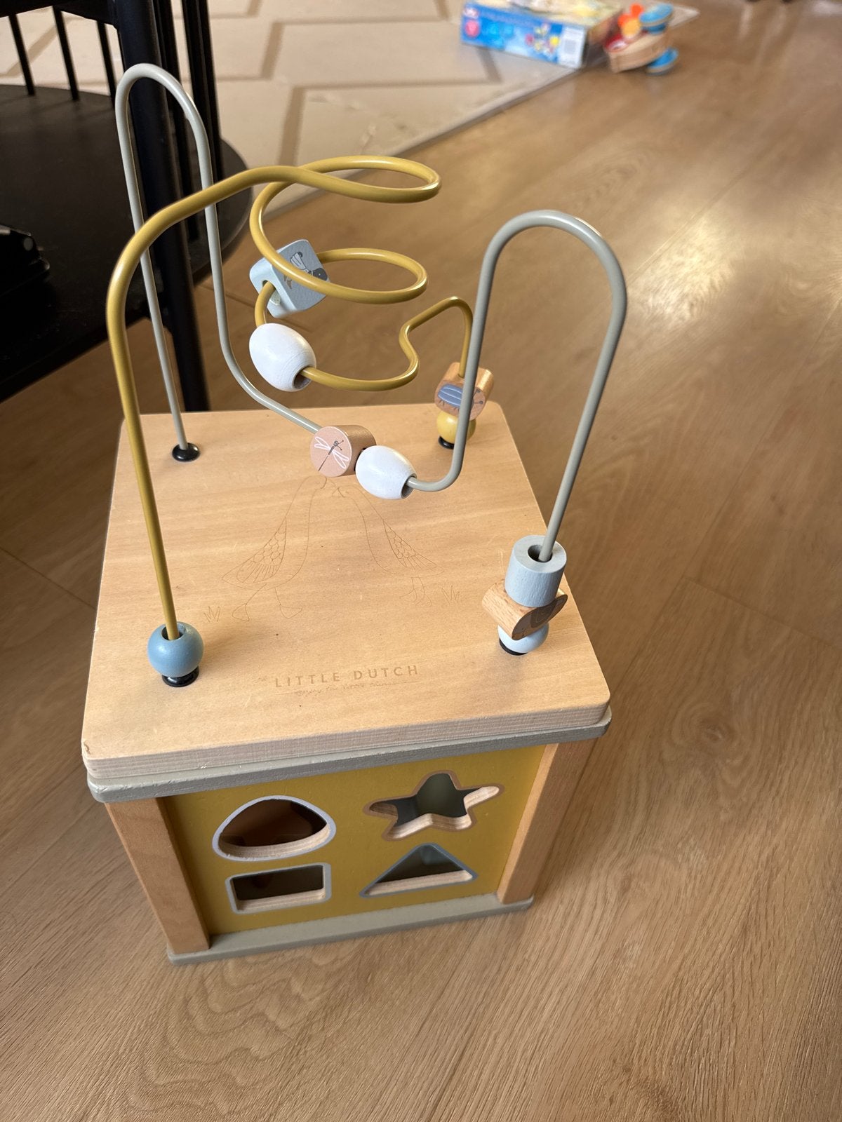 Little Dutch Houten Activiteitenkubus met kralenframe, Kinderen en Baby's, Speelgoed | Babyspeelgoed, Ophalen of Verzenden, Gebruikt