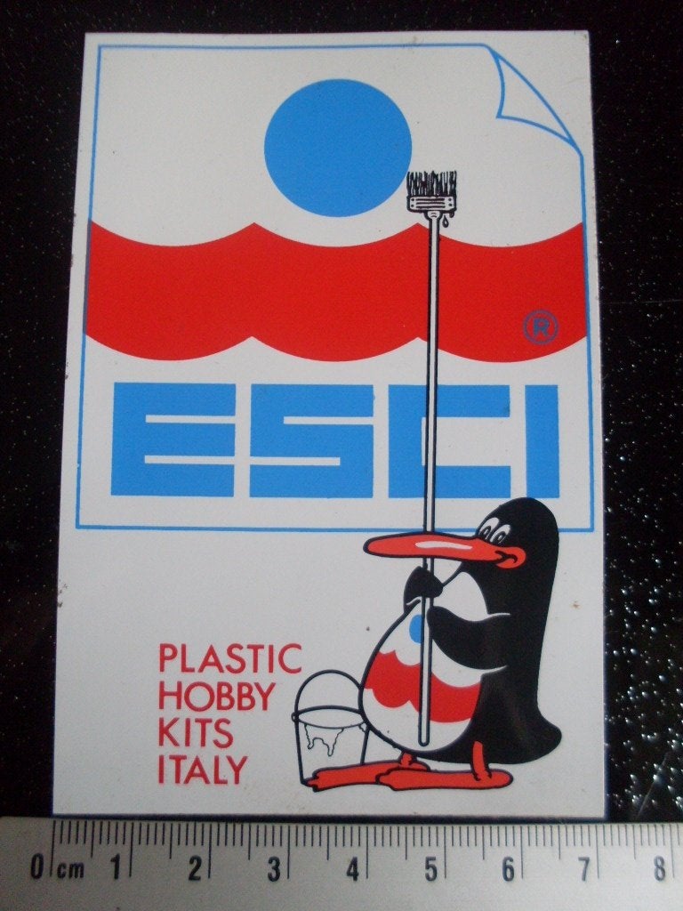sticker esci plastic hobby kits italy logo, Verzenden, Zo goed als nieuw, Merk