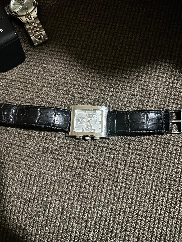 vendoux horloge, Overige materialen, Leer, Polshorloge, Zo goed als nieuw