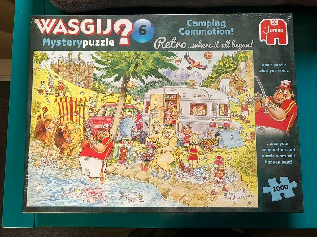 Wasgij camping nieuw in plastic 1000 stukjes, Ophalen of Verzenden, 500 t/m 1500 stukjes, Nieuw, Legpuzzel