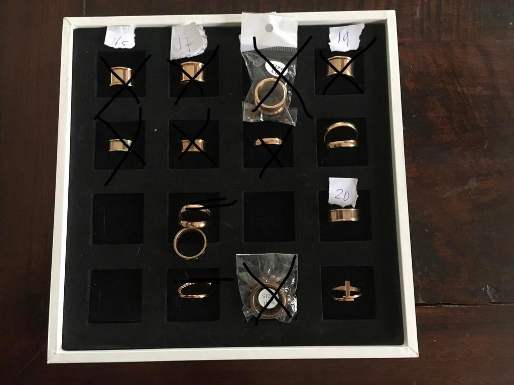 Nieuw IXXXI ringen basis/vulringen 17-20 rose goud zilver, 18 tot 19, Nieuw, Ophalen of Verzenden, Dame