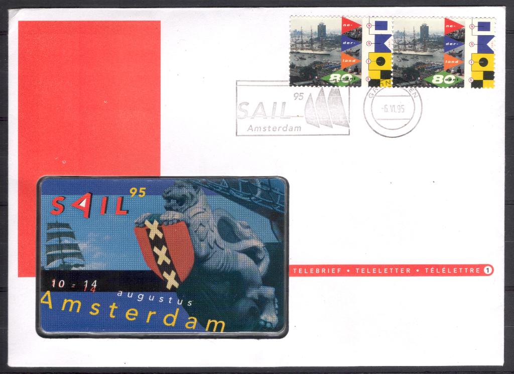Telebrief 1 - Sail Amsterdam 1995, Postzegels en Munten, Verzenden, Envelop