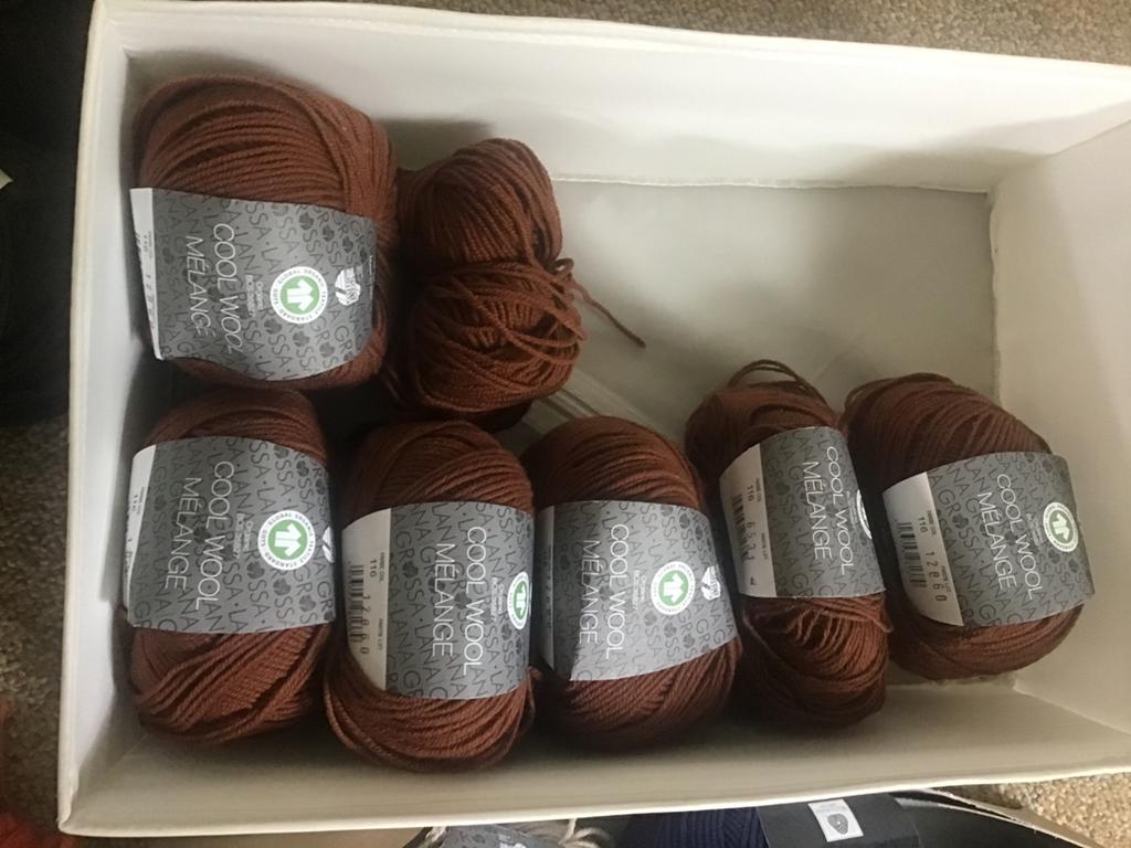 Lana Grossa Cool Wool Mélange - Bruin Garen (7 bollen), Ophalen of Verzenden, Nieuw, Breien of Haken, Wol of Garen