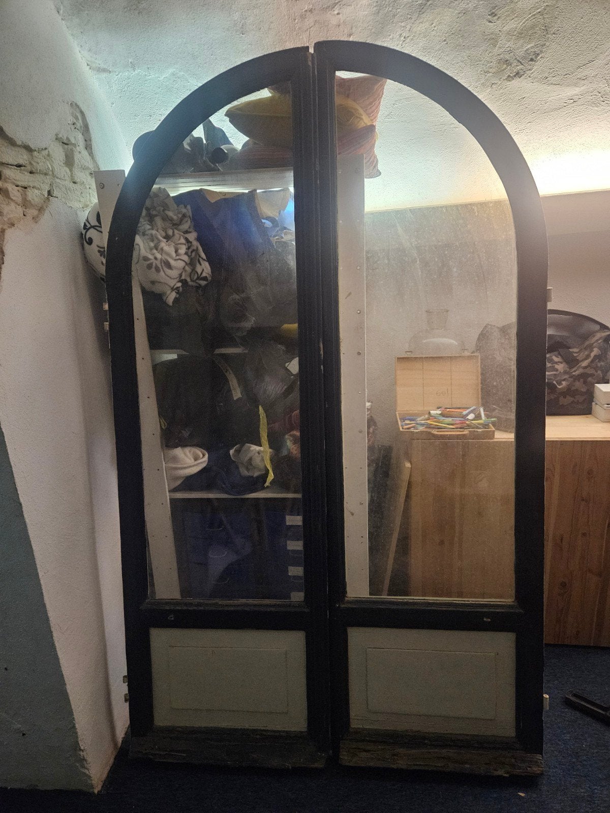 Antieke deur met prachtige espagnolet, Ophalen, Gebruikt, 80 tot 100 cm, Binnendeur