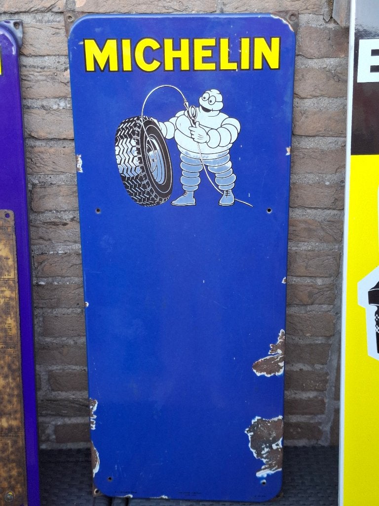 Emaillebord Michelin, Verzamelen, Ophalen of Verzenden, Zo goed als nieuw, Reclamebord