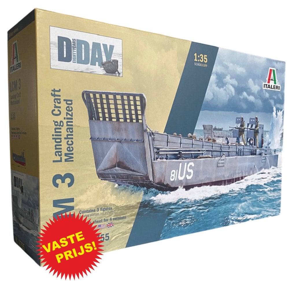 LCM 3 Landing Craft Mechanized (Italeri 6755) 1/35, Italeri, 1:32 tot 1:50, Overige typen, Nieuw