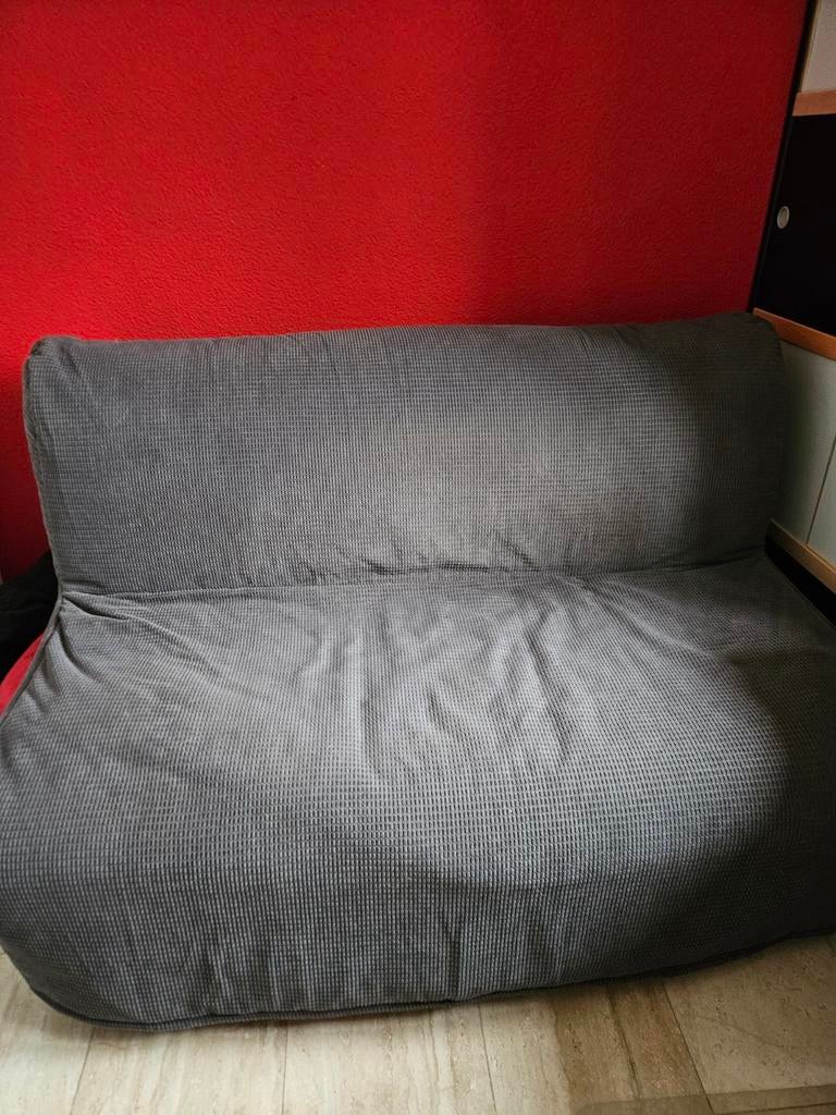 Ikea tweepersoons slaapbank met grijze hoes, Ophalen