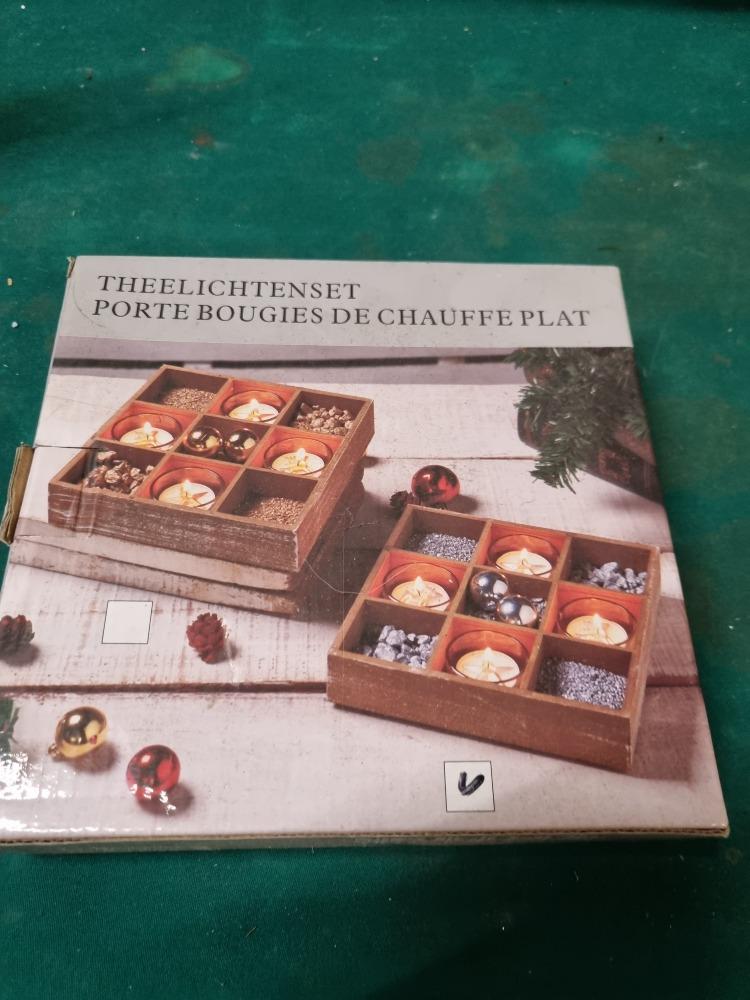 theelichten set nieuw in  doos, Ophalen of Verzenden, 'T Olde Gre-j, Info@toldegrej.nl, Endepoelstraat 20f Didam