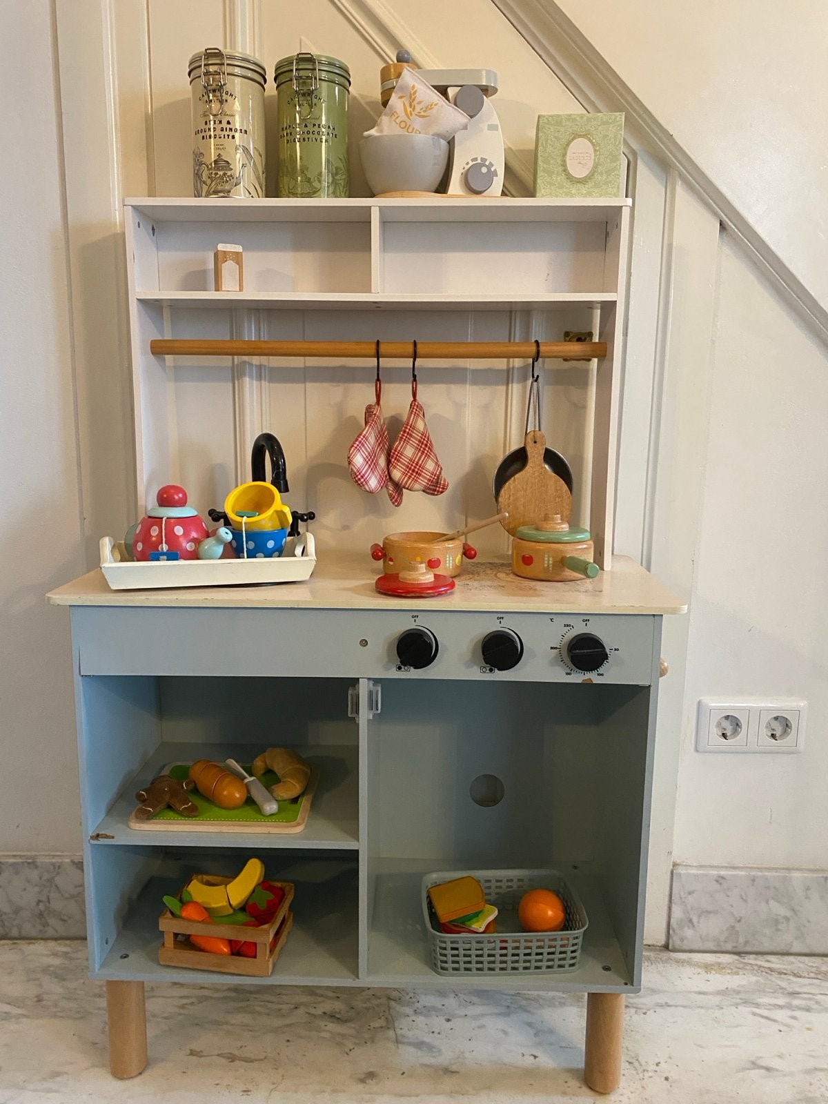 Houten speelkeuken met veel accessoires, Ophalen, Gebruikt, Hout, Speelkeuken