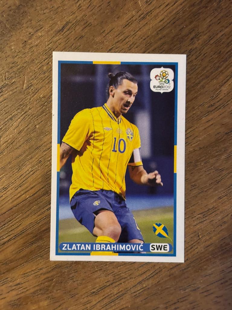 Zlatan Ibrahimovic Panini EURO 2012 Voetbalplaatje, Ophalen of Verzenden, Zo goed als nieuw, Buitenlandse clubs, Spelerskaart