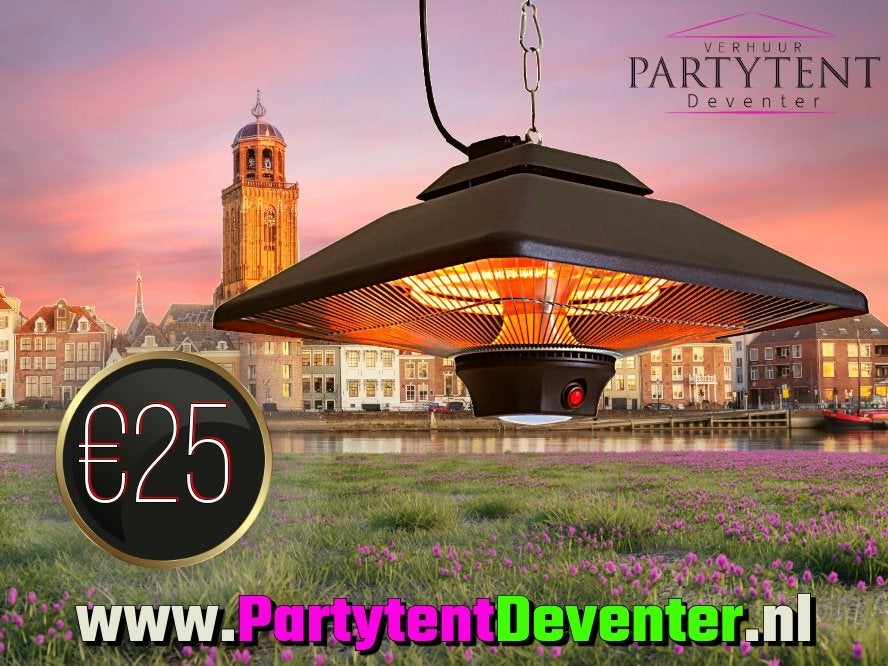 Feestje! Hangende heater tehuur + evt Party tent 6x3 etc., Hobby en Vrije tijd, Ophalen, Nieuw, Verjaardag