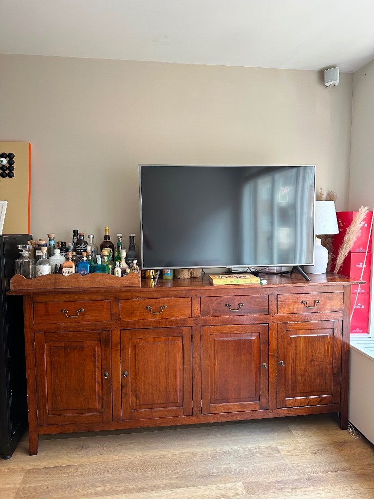 Vintage klassiek kersenhouten dressoir, Ophalen, Met deur(en), 150 tot 200 cm, Zo goed als nieuw