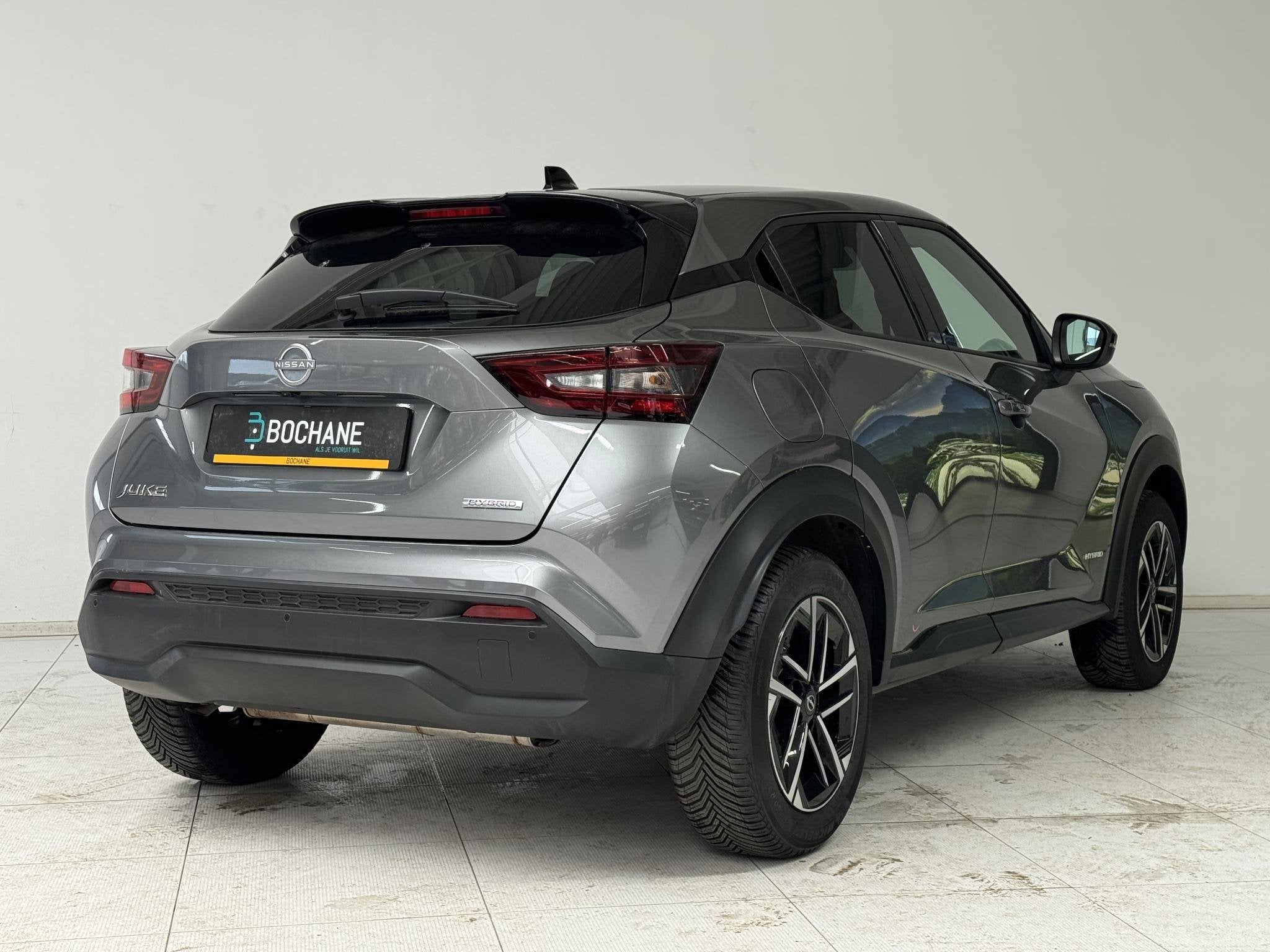 Nissan Juke 1.6 Hybrid N-Connecta | Navigatie | Achteruitrij, Auto's, Stof, Gebruikt, Met garantie (alle), Bedrijf