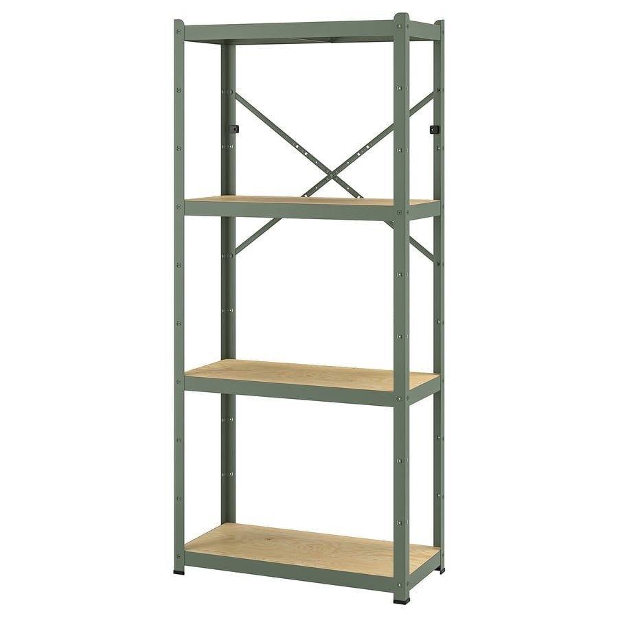 IKEA HYLLIS stellingkast, gegalvaniseerd, 85x40x190 cm Groen, Ophalen, Zo goed als nieuw