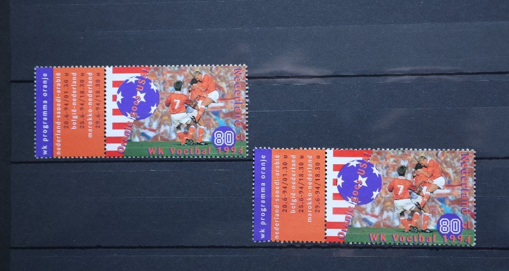Nederland NVPH 1614 voetbal gestempeld + postfris, Ophalen of Verzenden, Na 1940, Postfris