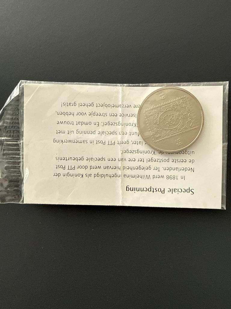 Speciale Postpenning Wilhelmina Kroningszegel 1898, Ophalen of Verzenden, Overige materialen