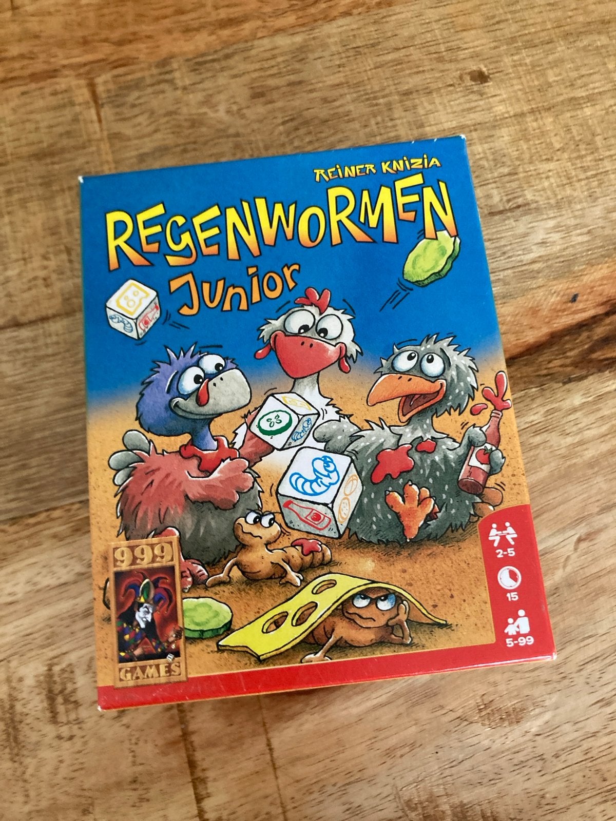 Regenwormen Junior - Leuk dobbelspel voor kinderen, Drie of vier spelers, Ophalen, Zo goed als nieuw