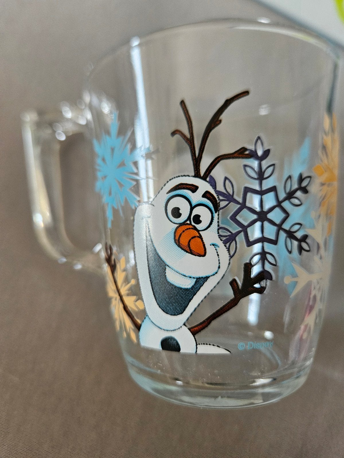 Disney Frozen Olaf & Anna Glazen Mok, Ophalen of Verzenden, Overige figuren, Gebruikt