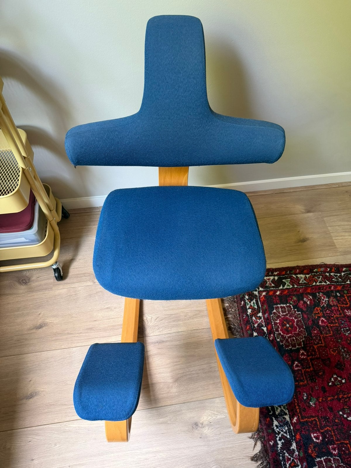 Stokke/Varier Kniestoel Ergonomisch, Ophalen, Gebruikt, Blauw, Bureaustoel