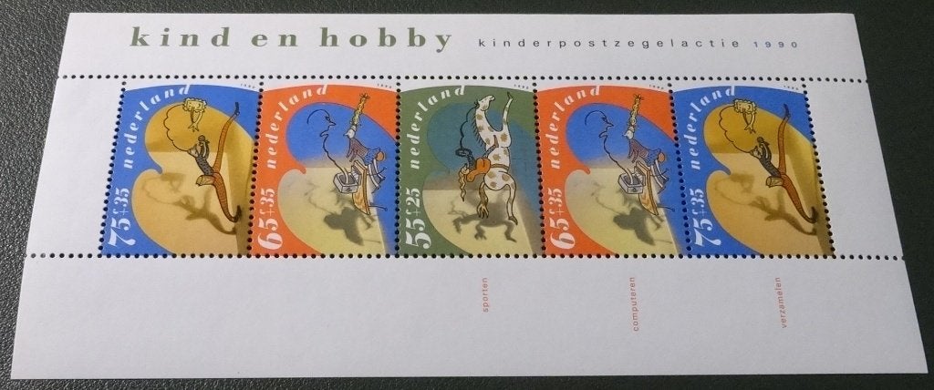 Blok Kinderpostzegels 1990 - 1460 - Kind Hobby - PNe01-16, Postzegels en Munten, Postzegels | Nederland, Verzenden, Na 1940, Postfris