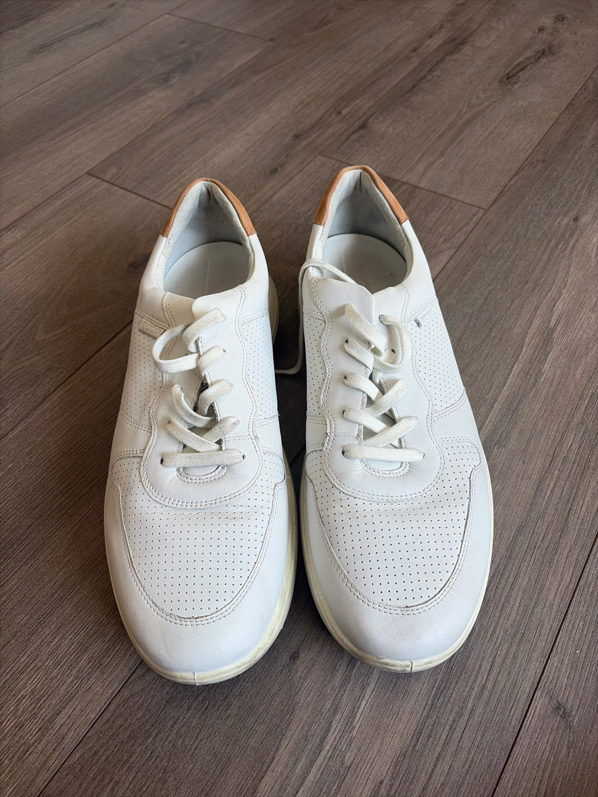Witte Ecco sneakers - Maat 48, Ophalen of Verzenden, Gedragen, Wit, Sneakers of Gympen
