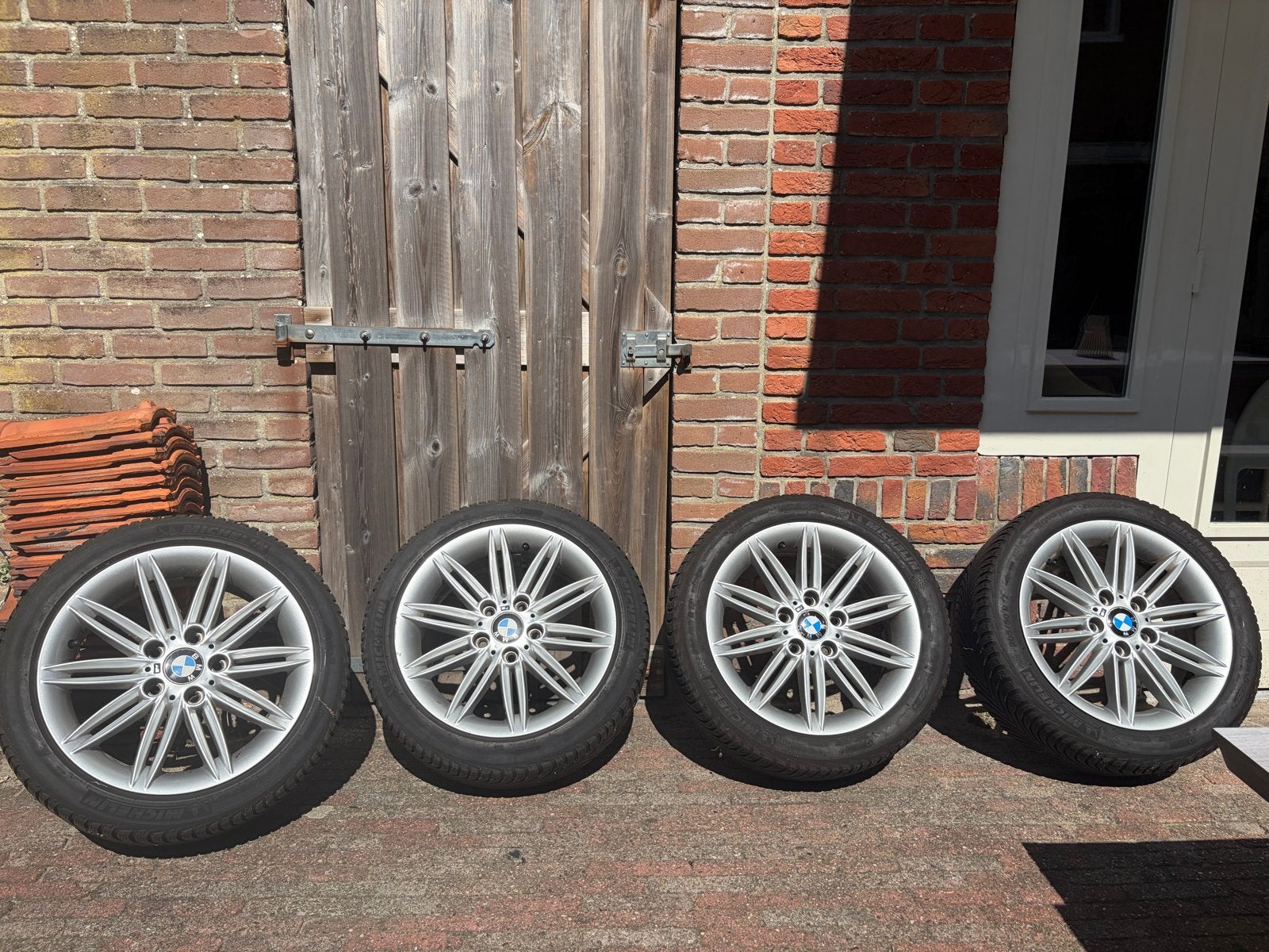 Bmw M sport breedset met goede Michelin winterbanden, Auto-onderdelen, Banden en Velgen, Ophalen, Gebruikt, Banden en Velgen, 17 inch