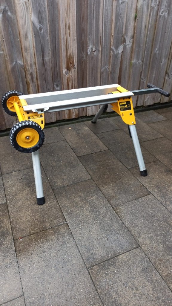 DeWalt DE7400 Rolbaar Onderstel – Stevig & Inklapbaar, Ophalen, Gebruikt, Cirkelzaag, DeWalt