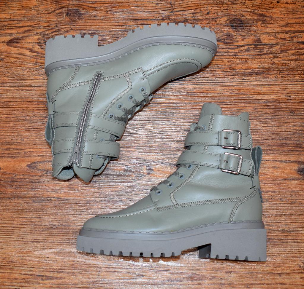 NUBIKK - leren Fae Ruby boot green - maat 37, Kleding | Dames, Schoenen, Nieuw, Lage of Enkellaarzen, Groen, Ophalen of Verzenden