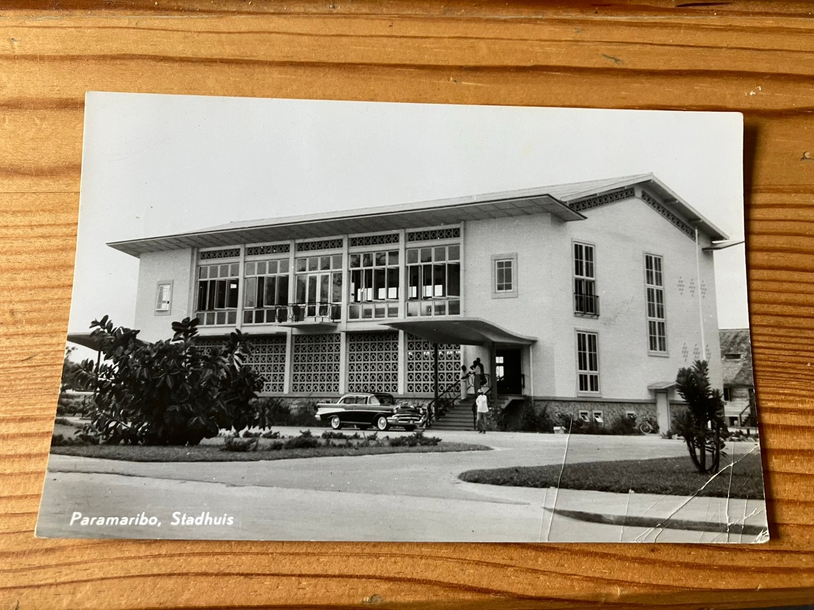 Ansichtkaart Suriname, paramaribo, stadhuis, Verzamelen, Ophalen of Verzenden