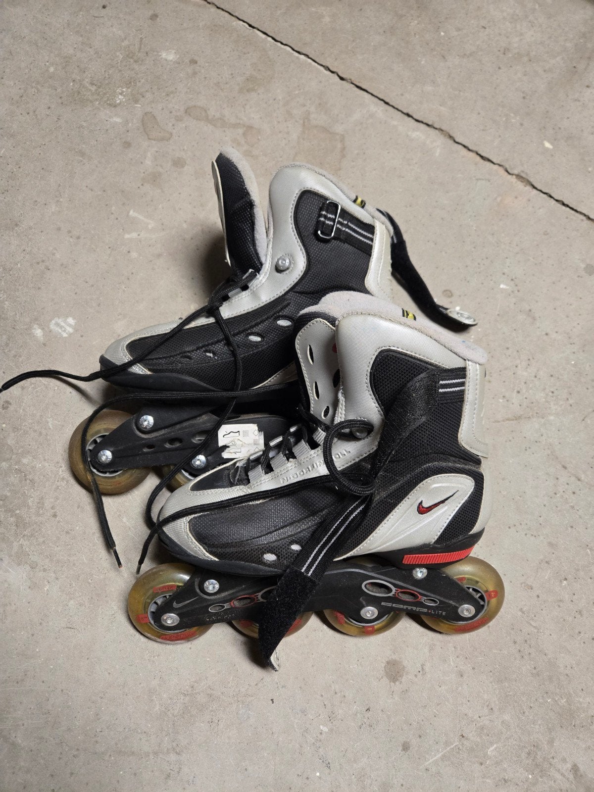 Nike skeelers maat 38 - Zwart/Grijs, Ophalen of Verzenden, Gebruikt, Inline skates 4 wielen, Overige merken