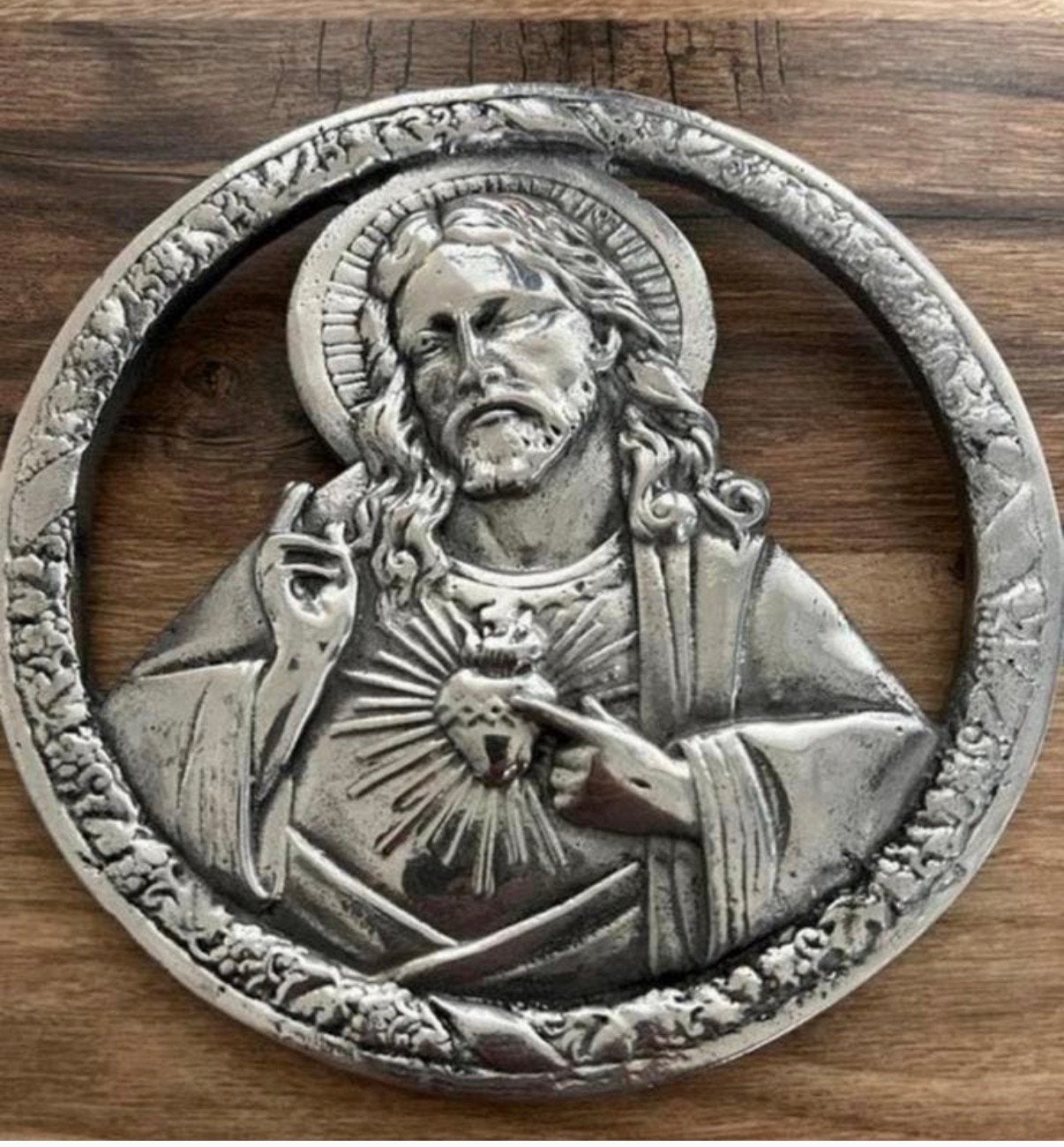 Antieke Religieuze Wanddecoratie - Jezus Christus, Ophalen of Verzenden