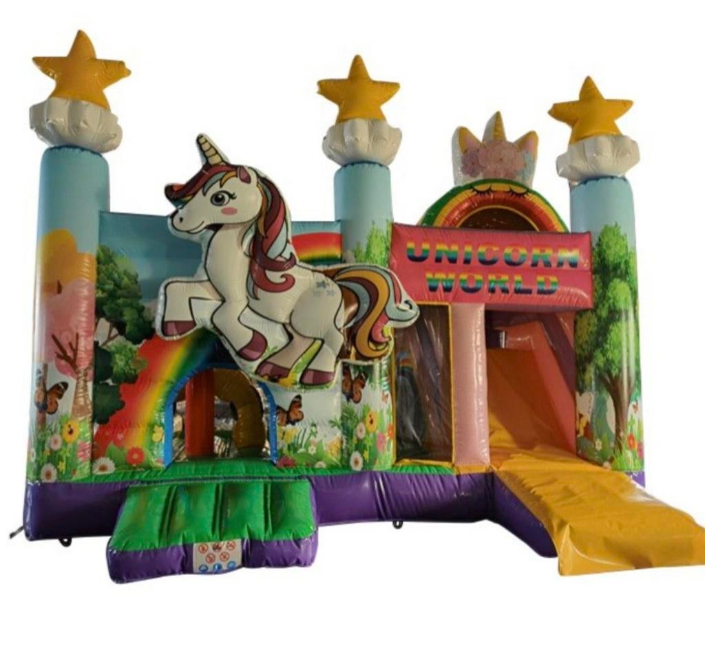 Unicorn springkussen te huur, Kinderen en Baby's, Speelgoed | Buiten | Springkussens, Ophalen of Verzenden