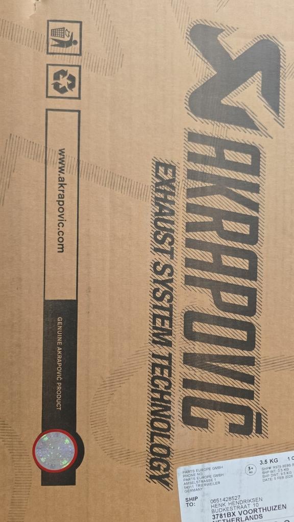 Akrapovic titanium voorbocht R nineT 2021-, Ophalen of Verzenden, Gebruikt