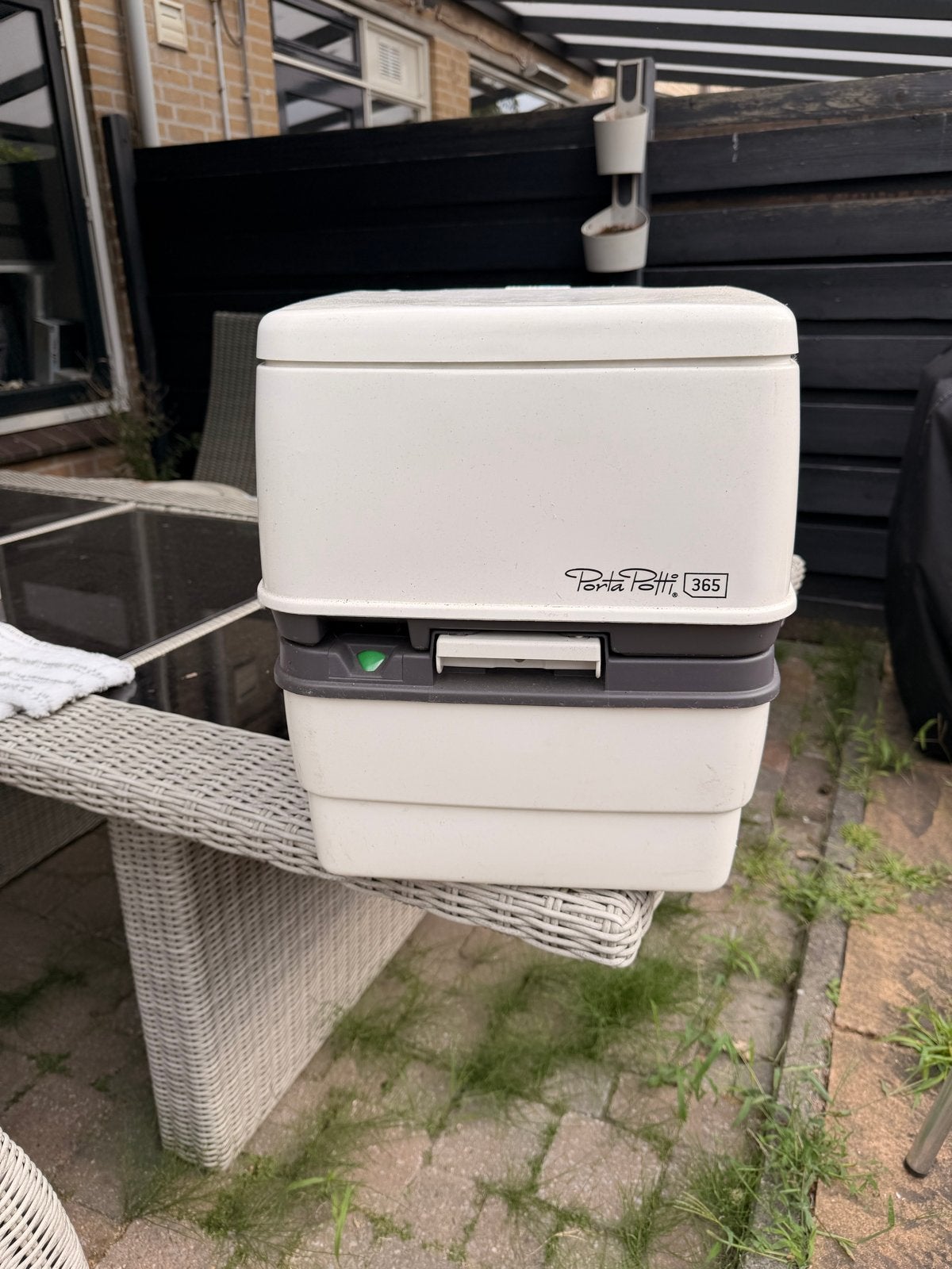 Thetford Porta Potti 365 met Shoppy Mobil transportwagen, Caravans en Kamperen, Ophalen, Gebruikt