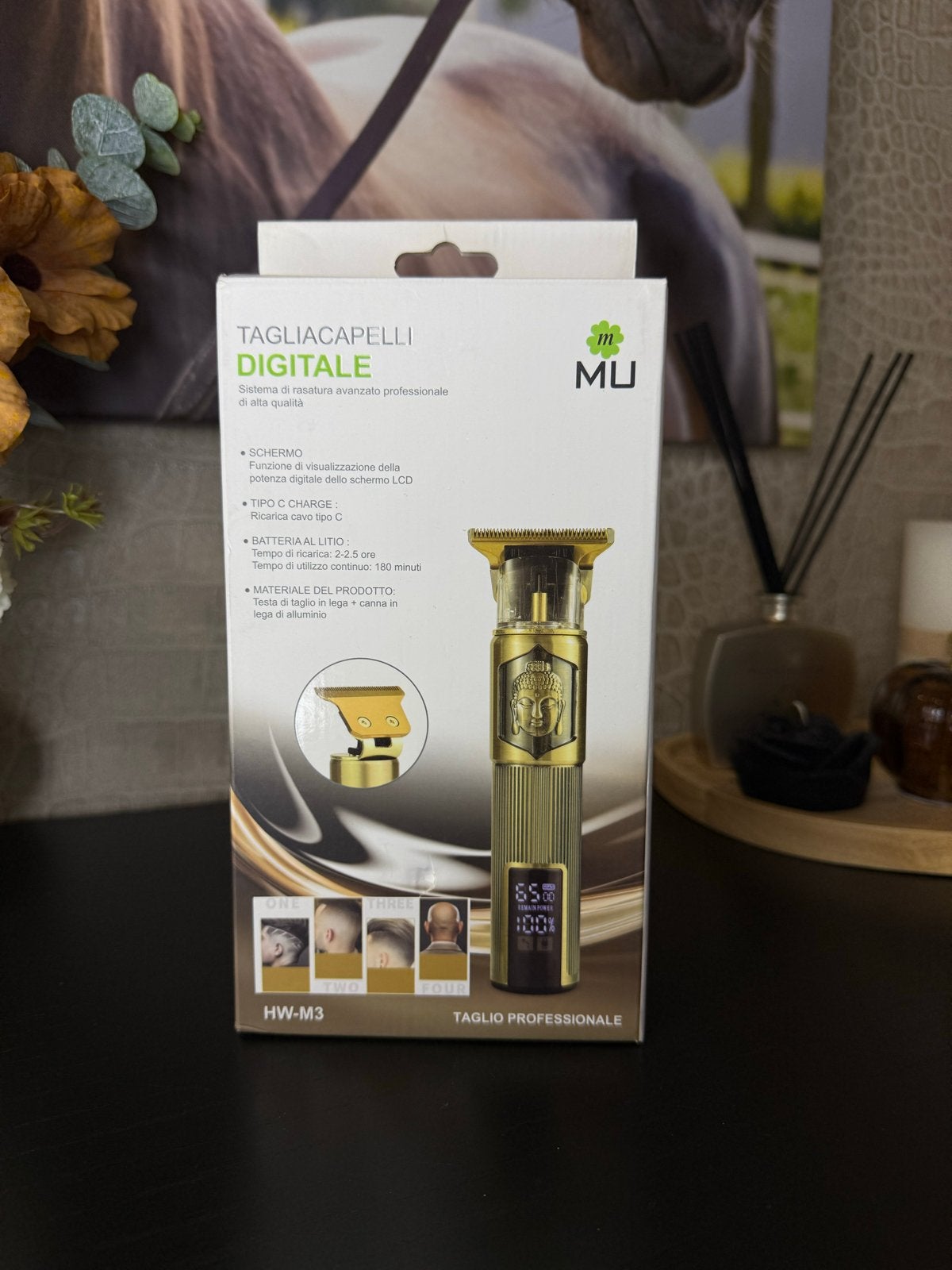 Digitale Tondeuse - Professionele Haar- en Baardtrimmer, Ophalen of Verzenden, Nieuw, Tondeuse