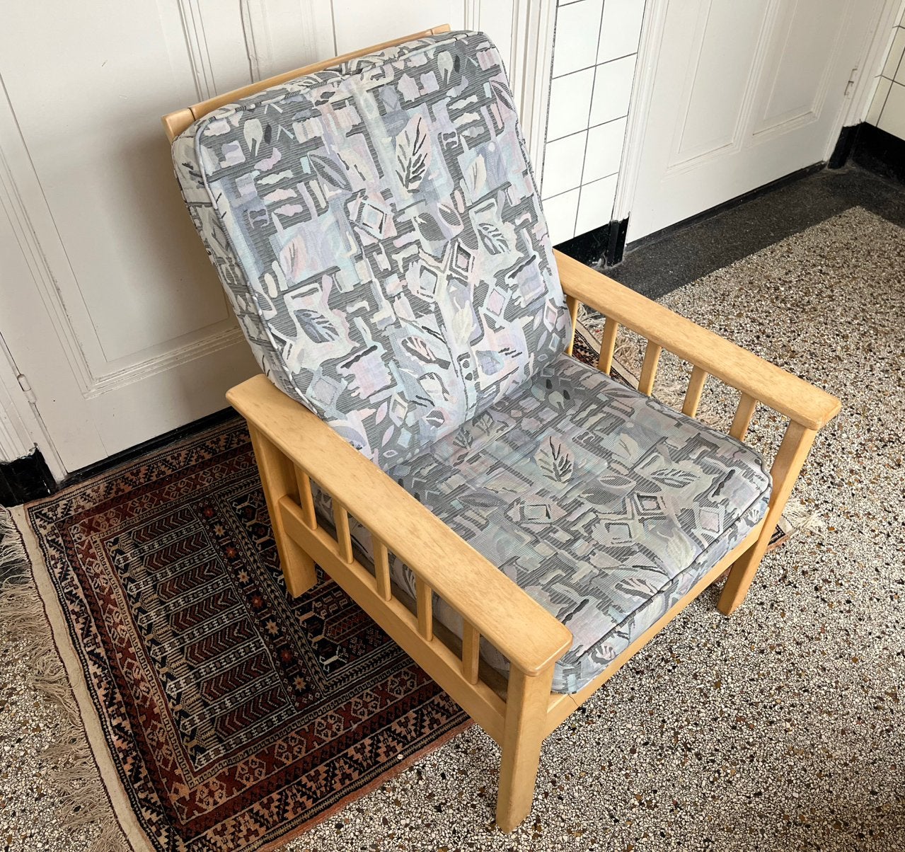 Vintage 80s IKEA STOCKHOLM fauteuil - Mobring & Jelinek, Ophalen, Gebruikt, Minder dan 75 cm, 50 tot 75 cm