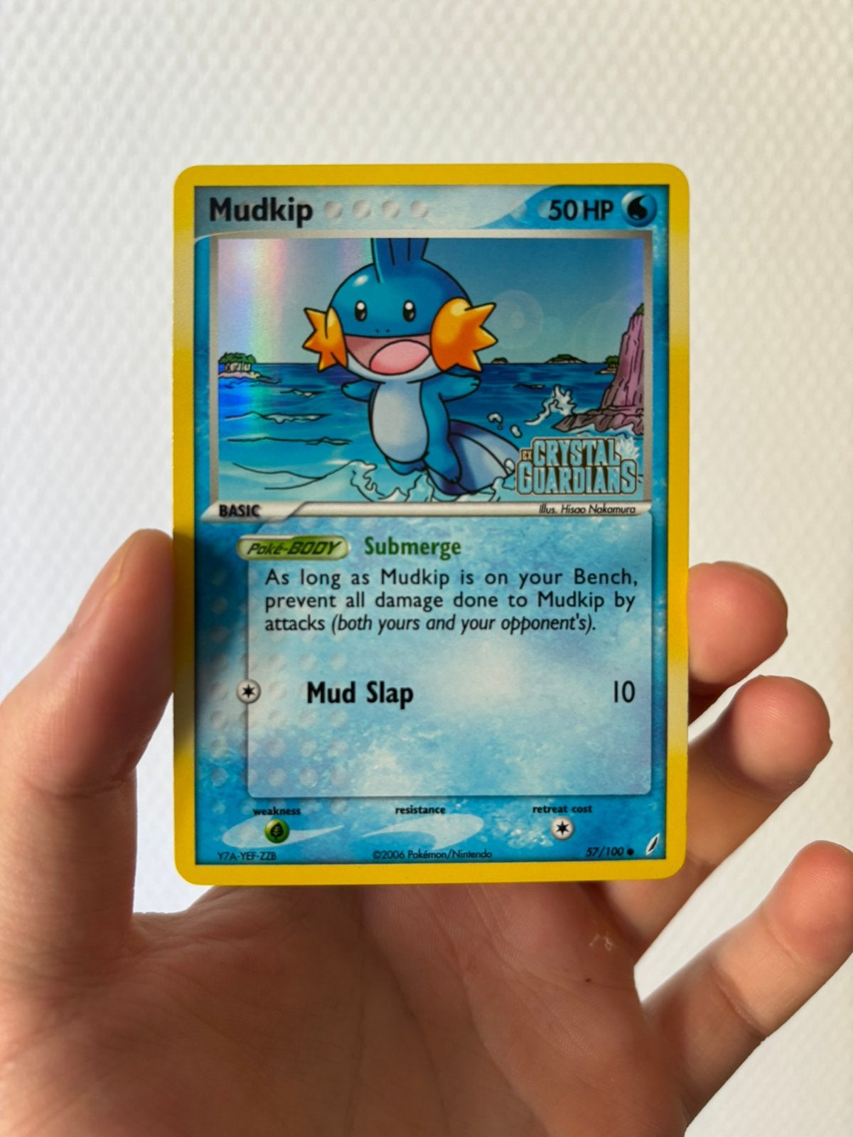 Mudkip (CG 57) EX Crystal Guardians stamped holo, Ophalen, Zo goed als nieuw
