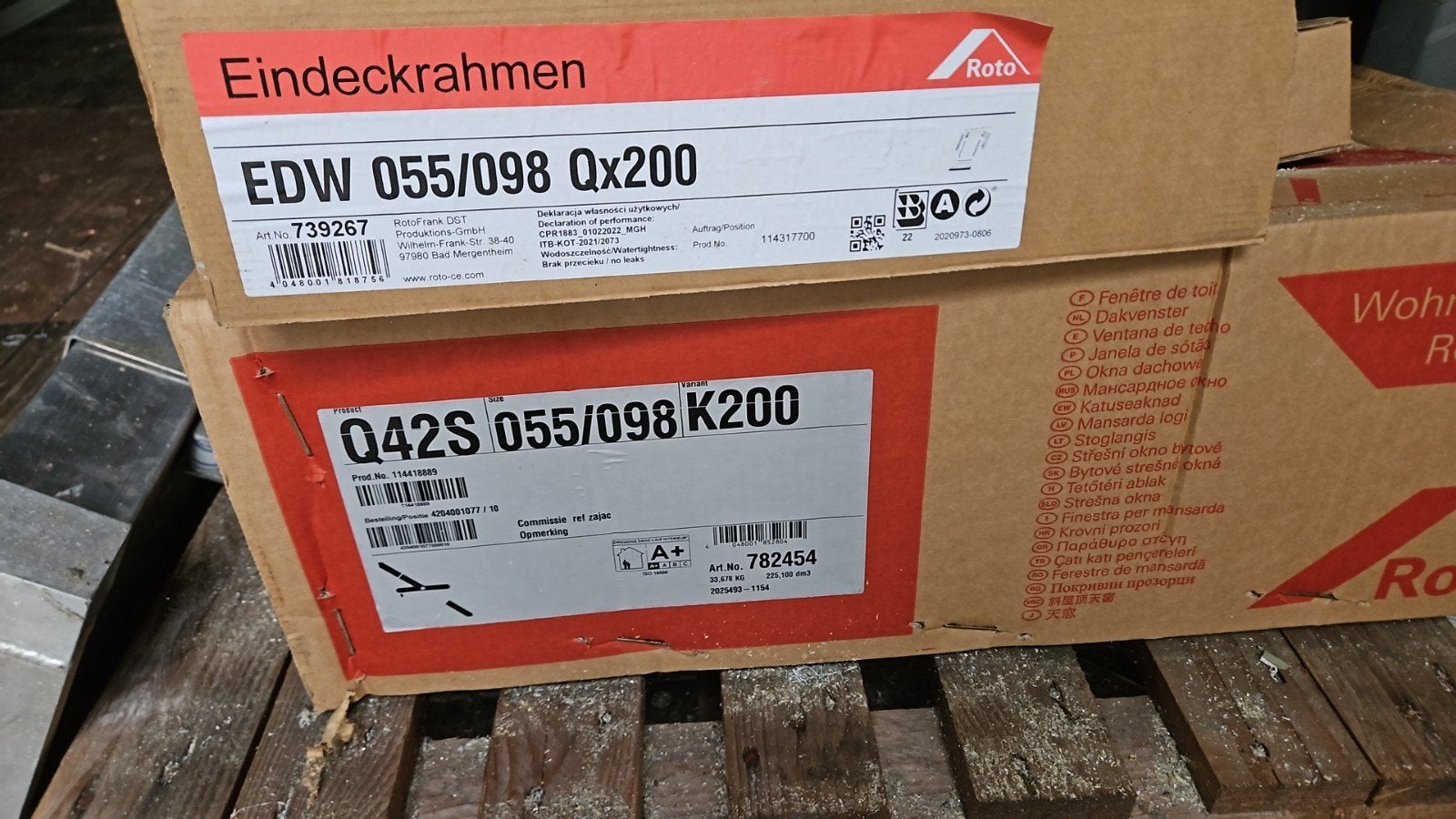 Roto dakraam, Ophalen, Nieuw