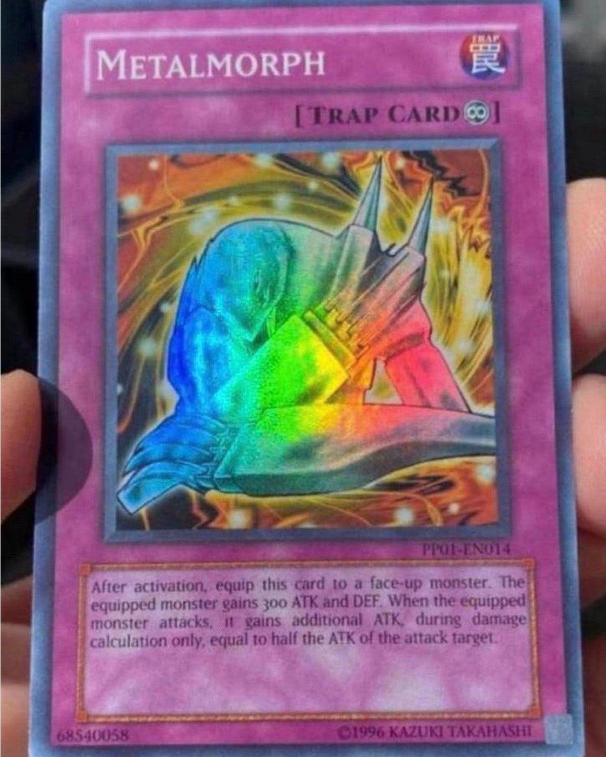 Yu-Gi-Oh! Metalmorph PP01 Premium Pack Print !, Ophalen of Verzenden, Zo goed als nieuw, Losse kaart, Foil