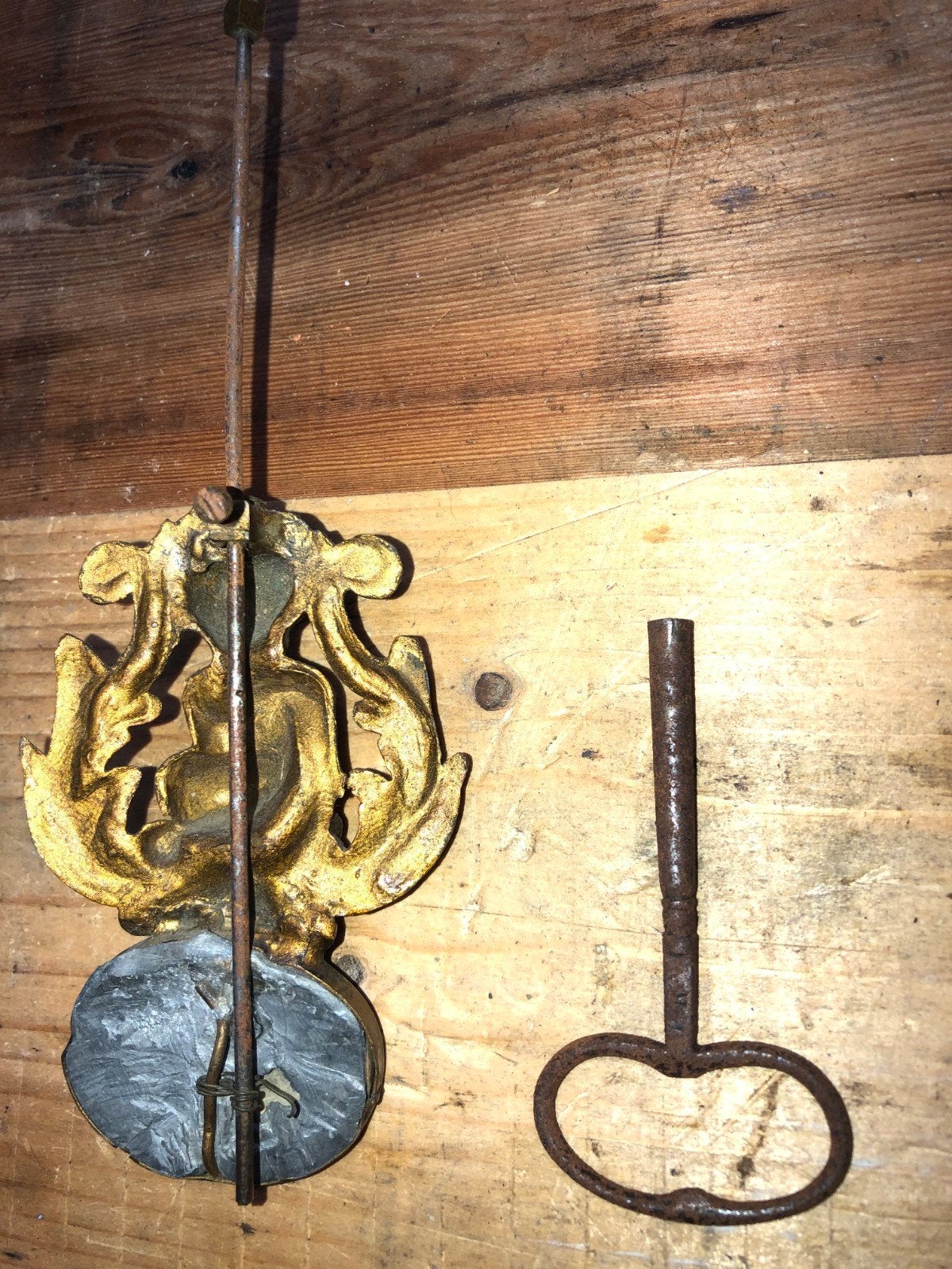 Antieke albast pendule klok met ornamenten, Ophalen of Verzenden
