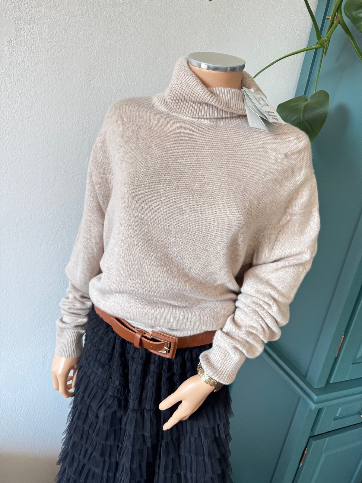 COS kasjmier coltrui maat L - NIEUW - beige, Ophalen of Verzenden, Zo goed als nieuw, Maat 36 (S), Beige