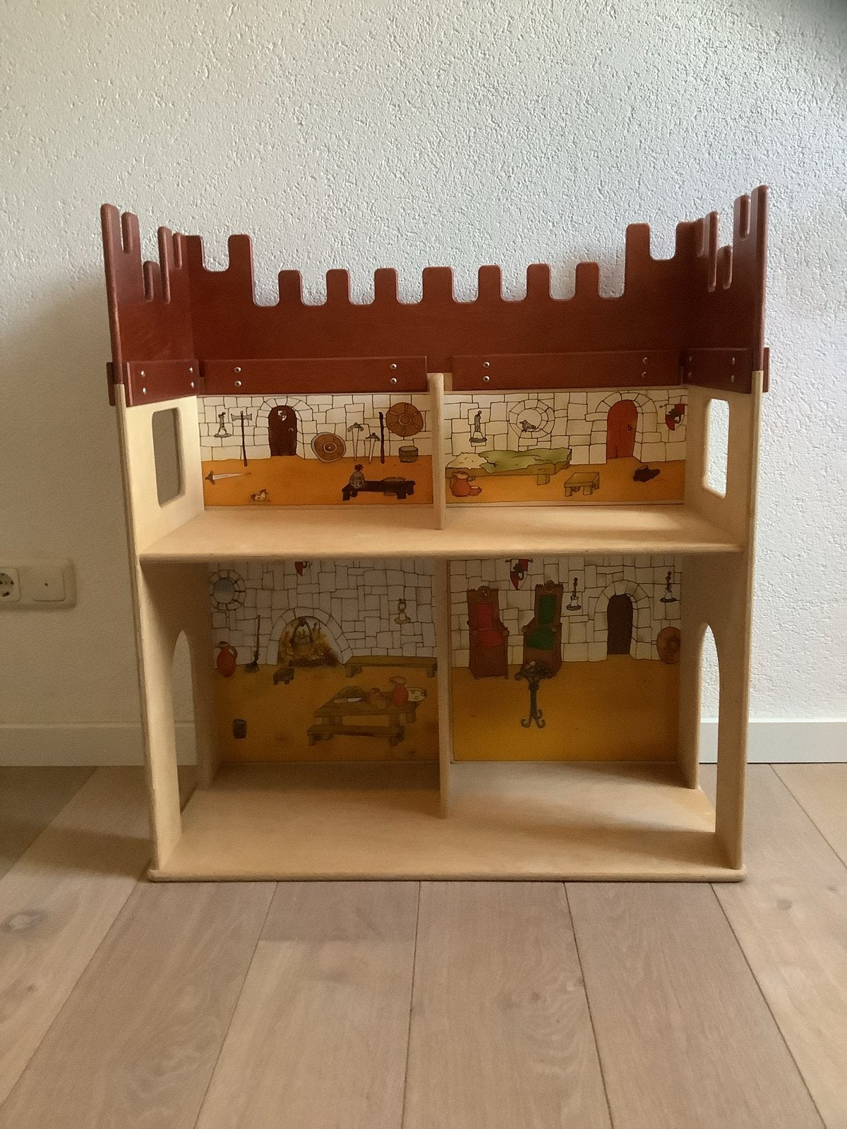 *** Houten Poppenhuis Janbibejan Kasteel & Prinses ***, Ophalen, Nieuw, Poppenhuis