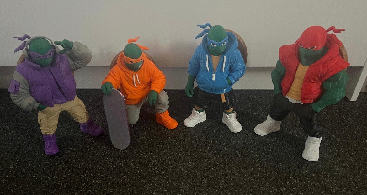 Ninja Turtles set 3D, Ophalen of Verzenden, Zo goed als nieuw