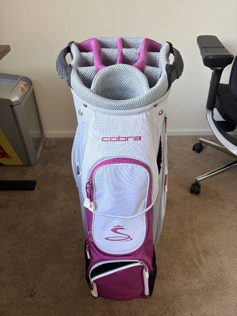 Cobra UltraLight Pro cartbag dames, wit/grijs met magenta,, Ophalen, Zo goed als nieuw, Tas