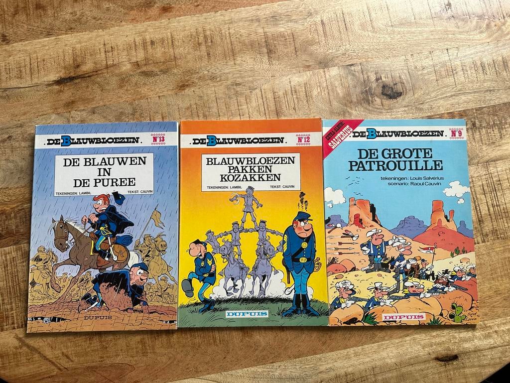 De Blauwbloezen stripboeken - 3 stuks, Meerdere stripboeken, Ophalen of Verzenden, Gelezen