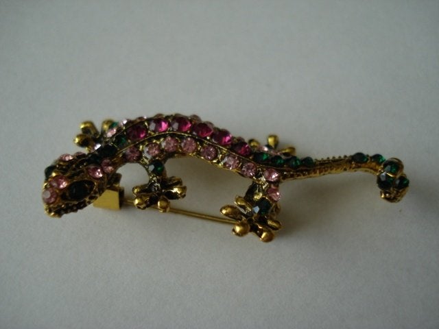 Hagedis broche, Overige materialen, 4 tot 7 cm, Overige kleuren, Nieuw