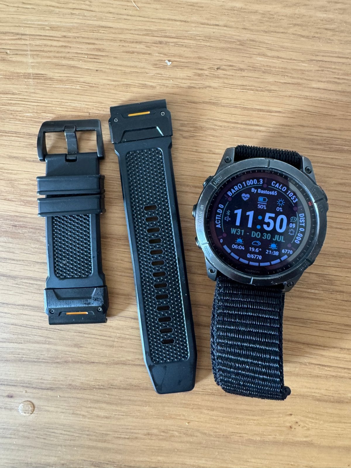 Garmin Fenix 7X  Solar Smartwatch met bandjes, Afstand, Zwart, Ophalen of Verzenden, Zo goed als nieuw